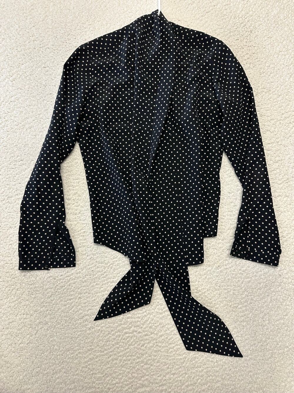 Ralph Lauren Womens Long Sleeve Polka Dot Blouse Size 6